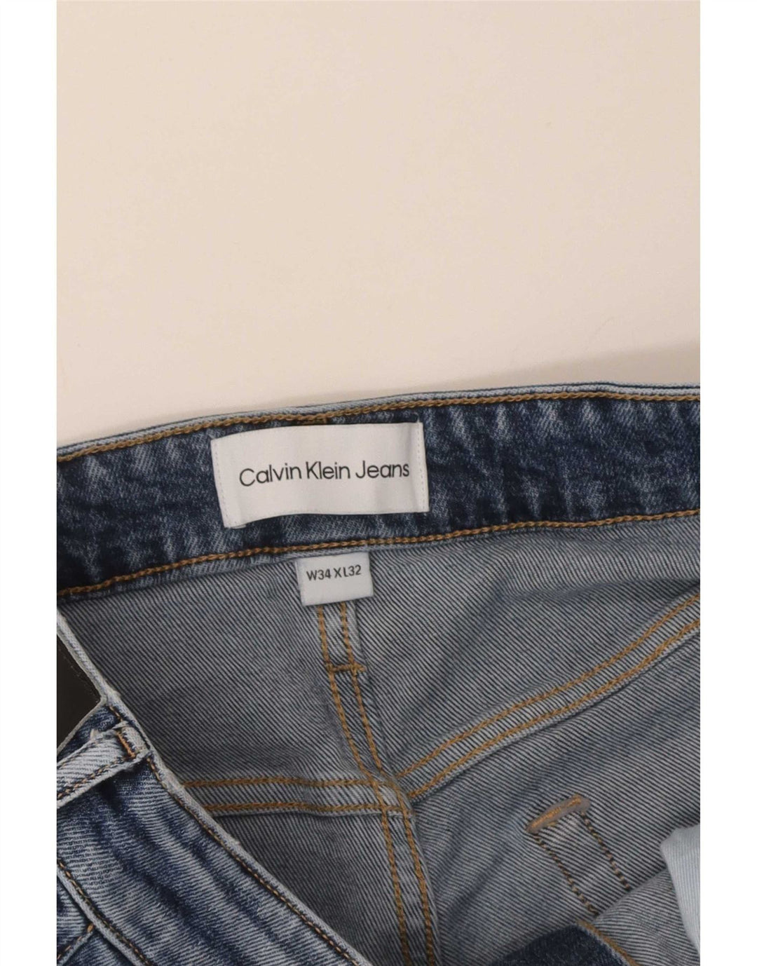 Calvin Klein Herre Slim Jeans W34 L32 Blå