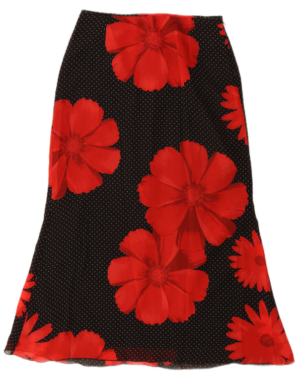 S.Oliver Dame Maxi Nederdel EU 38 Medium W30 Sort Floral Viscose