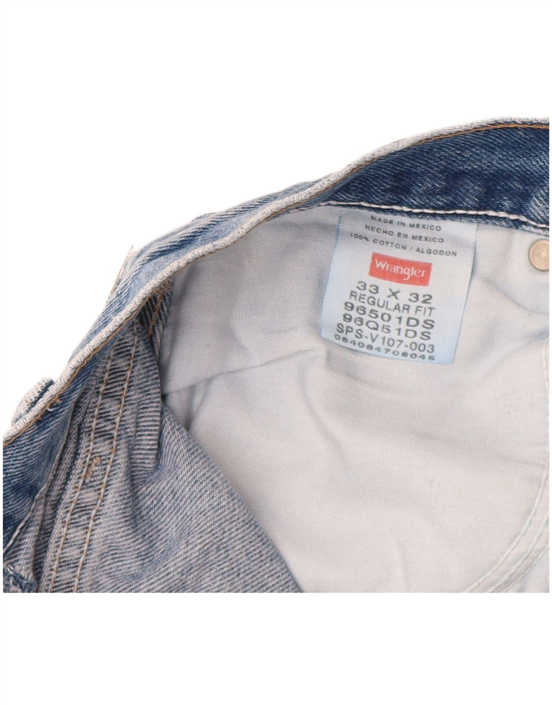 WRANGLER Herre Regular Fit Straight Jeans W33 L32 Blå Bomuld