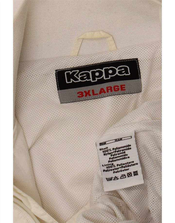 Kappa Bomberjakke til mænd UK 46 3XL Hvid polyamid