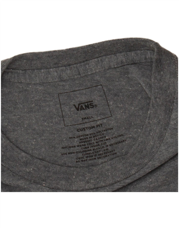 VANS Herre Custom Fit grafisk T-shirt top lille grå bomuld