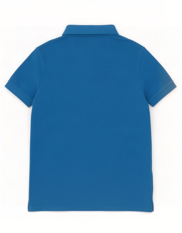 Benetton Boys Polo Shirt 13-14 År 3XL Blå Bomuld