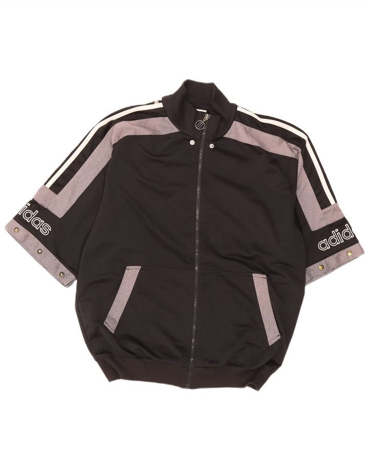 ADIDAS Grafisk træningsdragt topjakke til mænd UK 40/42 Medium Black Colourblock