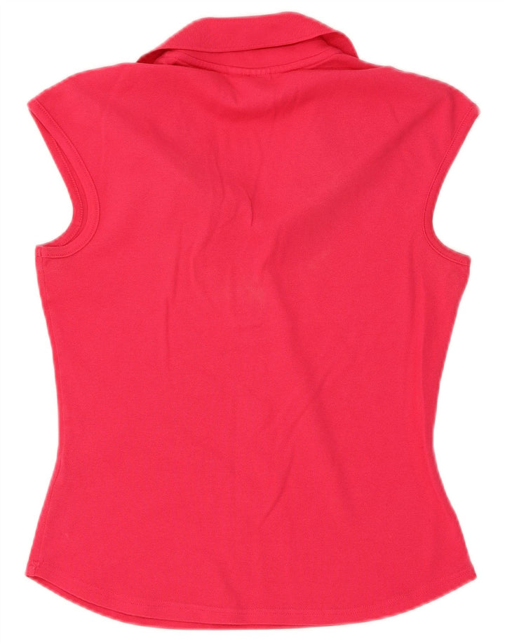 Lacoste Dame ærmeløs polo shirt størrelse 38 Medium Pink Bomuld
