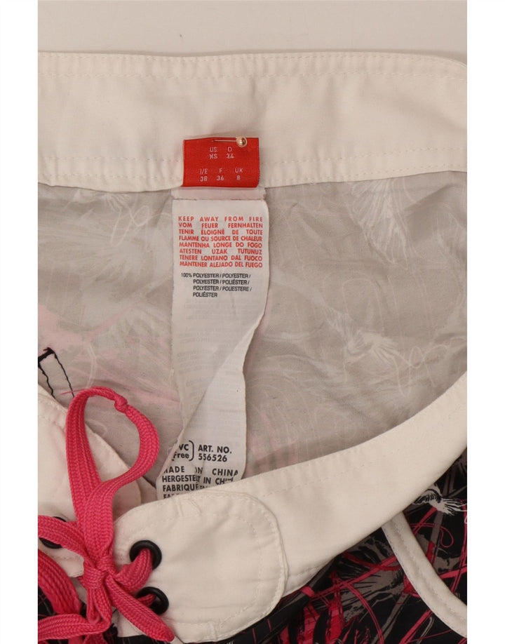 PUMA Badeshorts med abstrakt mønster til kvinder UK 8 Small Multicolored