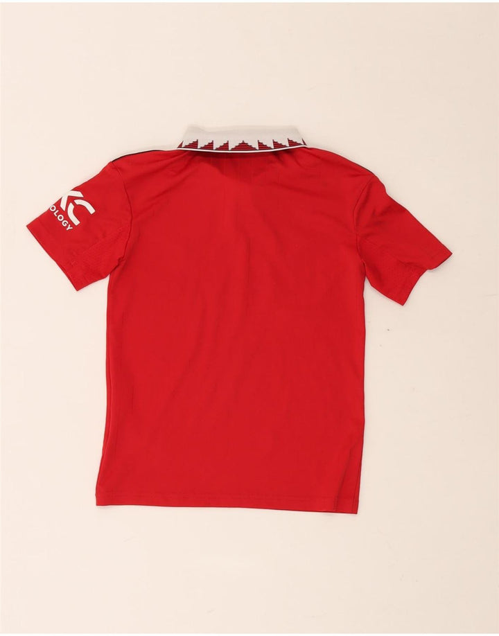 ADIDAS Boys Manchester United grafisk polotrøje 9-10 år rød polyester