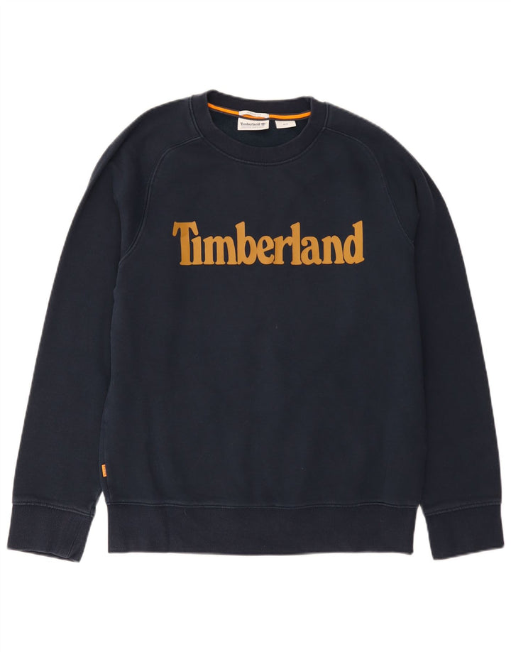 Timberland Herre Regular Fit Grafisk Sweatshirt Jumper Medium Navy Blue
