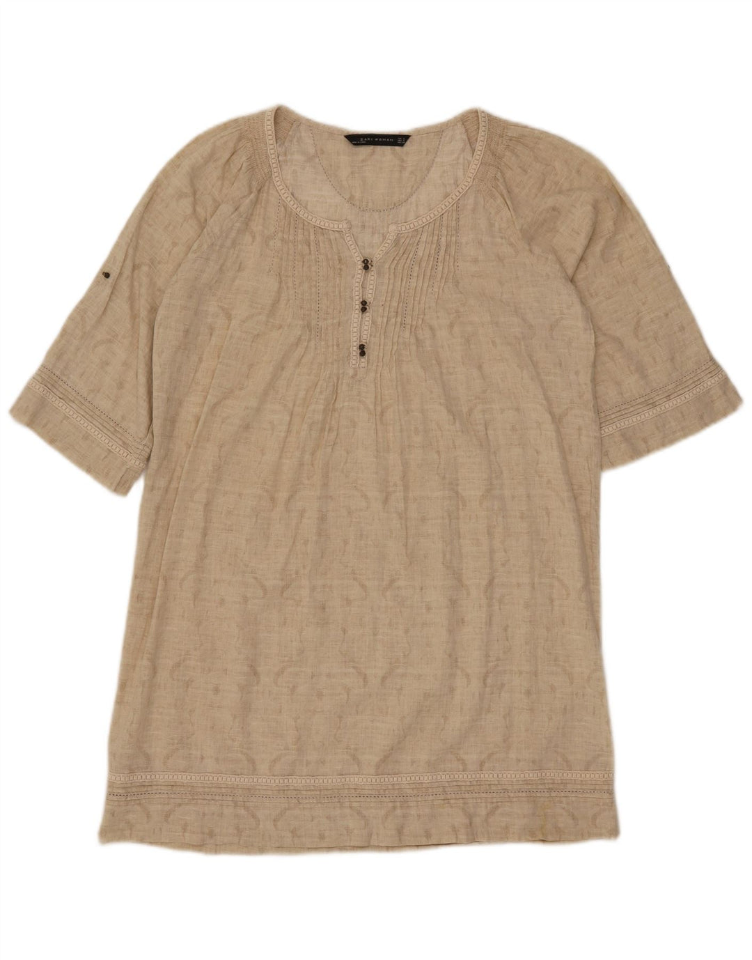 Zara Oversized Tent Dress UK 10 Small Beige