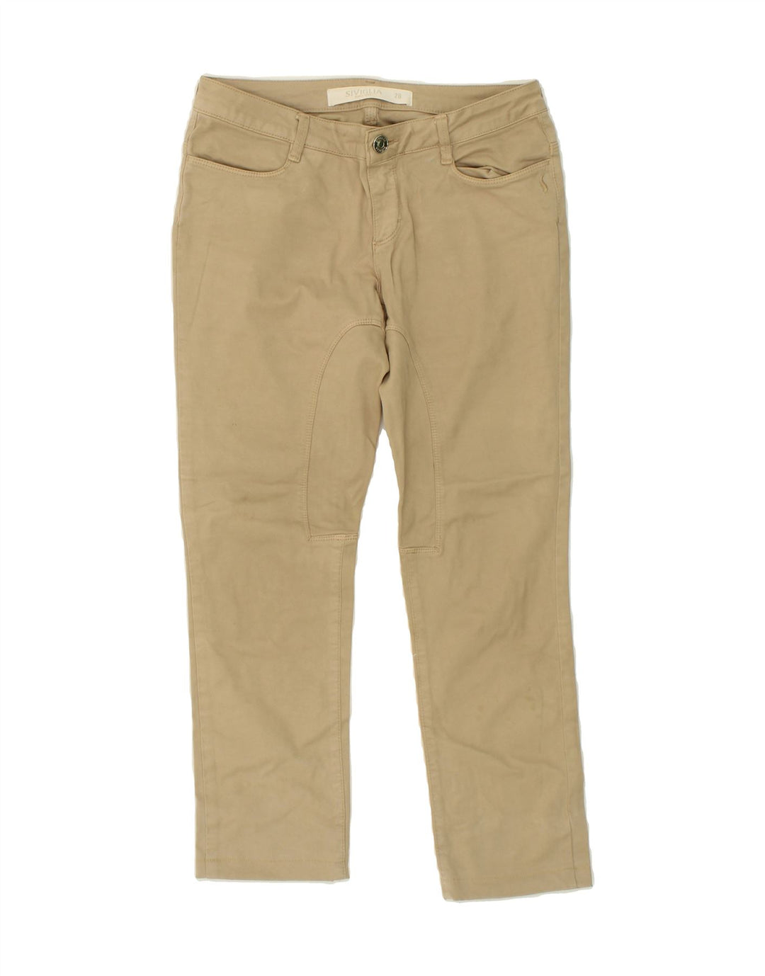 SIVIGLIA Womens Slim Cropped Trousers W28 L25 Beige Vintage SIVIGLIA and Second-Hand SIVIGLIA from Messina Hembry 