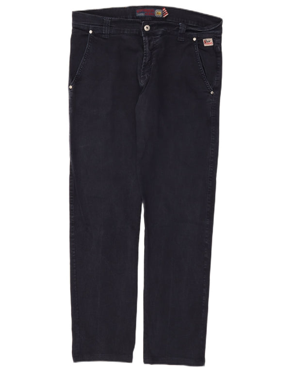 Roy Rogers Herre Straight Jeans IT 48 Medium W34 L30 Marineblå Bomuld