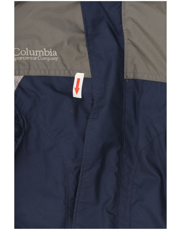 Columbia Boys Windbreaker Jacket 14-15 år Navy Blue Colourblock Nylon