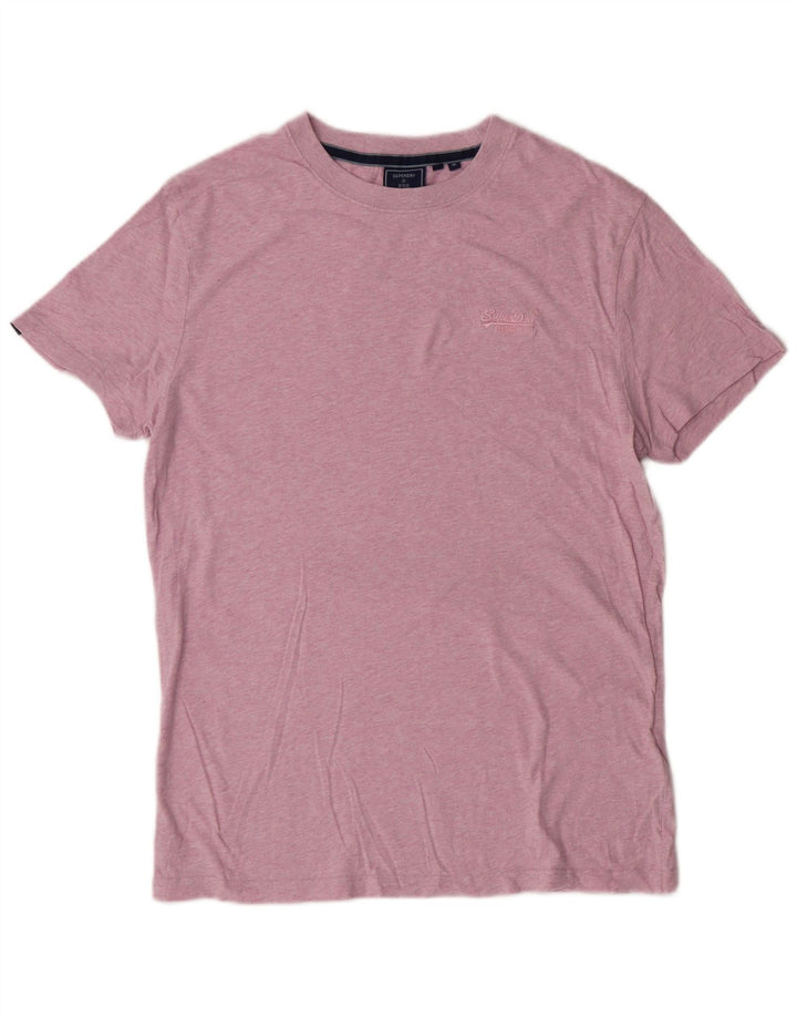 SUPERDRY Herre T-Shirt Top Medium Pink Bomuld