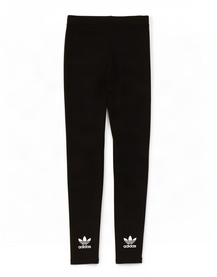 Adidas Womens Leggings UK 10 Small Black Polyester