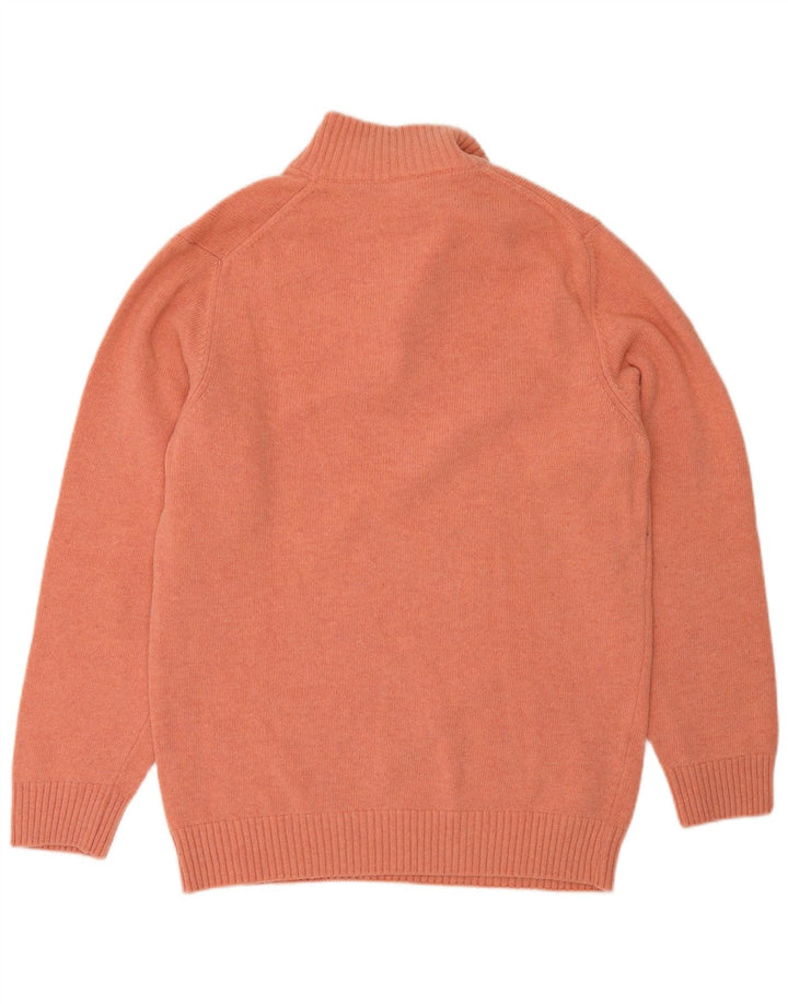 Sergio Tacchini Herre Zip Neck sweater Medium Orange Uld