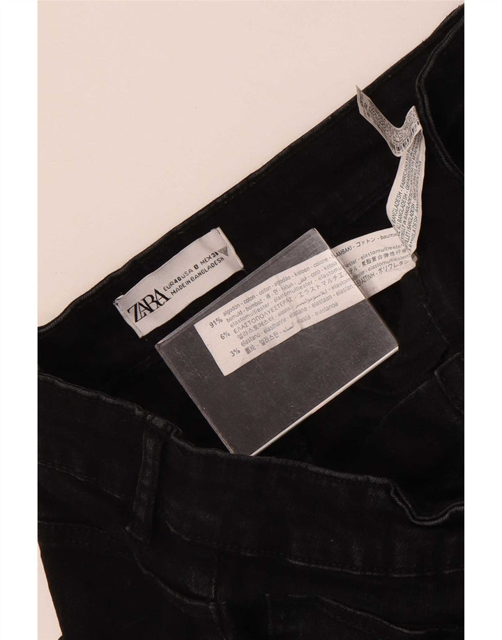 Zara Dame Slim Jeans EU 40 Medium W30 L28 Sort Bomuld