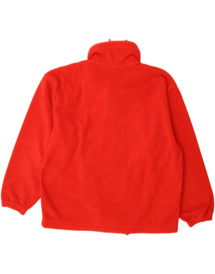 KAPPA Herre Button Neck Fleece Jumper Medium Rød