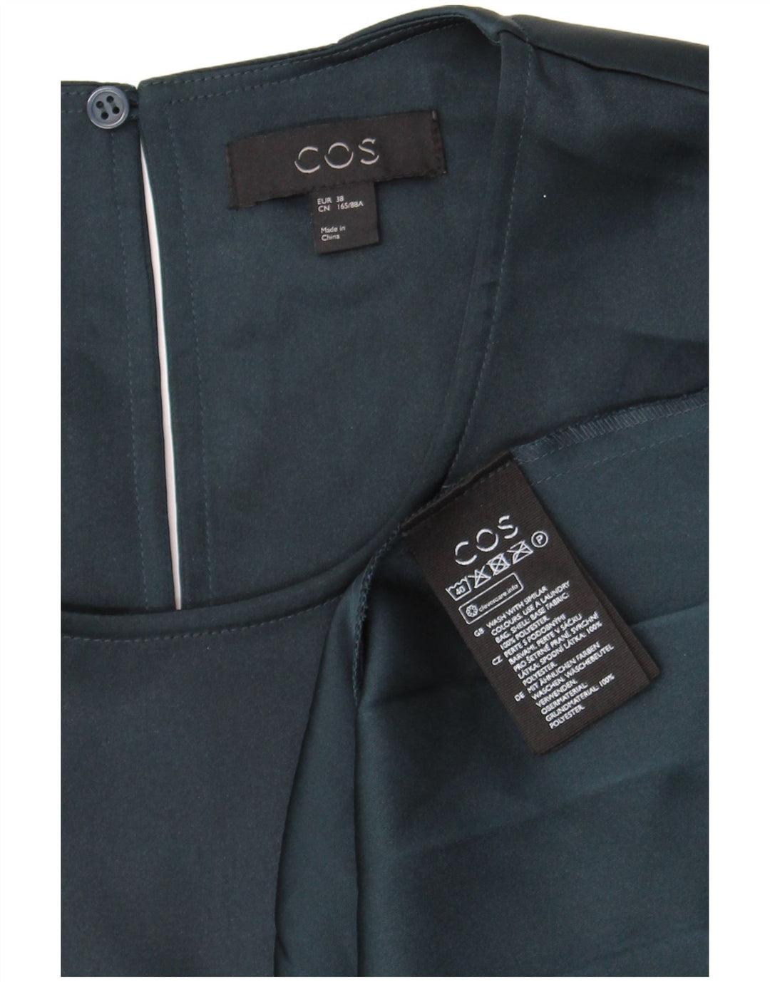 Cos ærmeløs boblekjole til kvinder EU 38 mellemgrøn polyester
