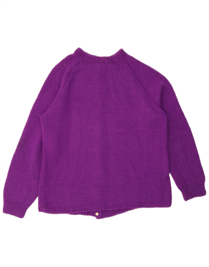 Vintage dame cardigan sweater UK 14 Medium Purple
