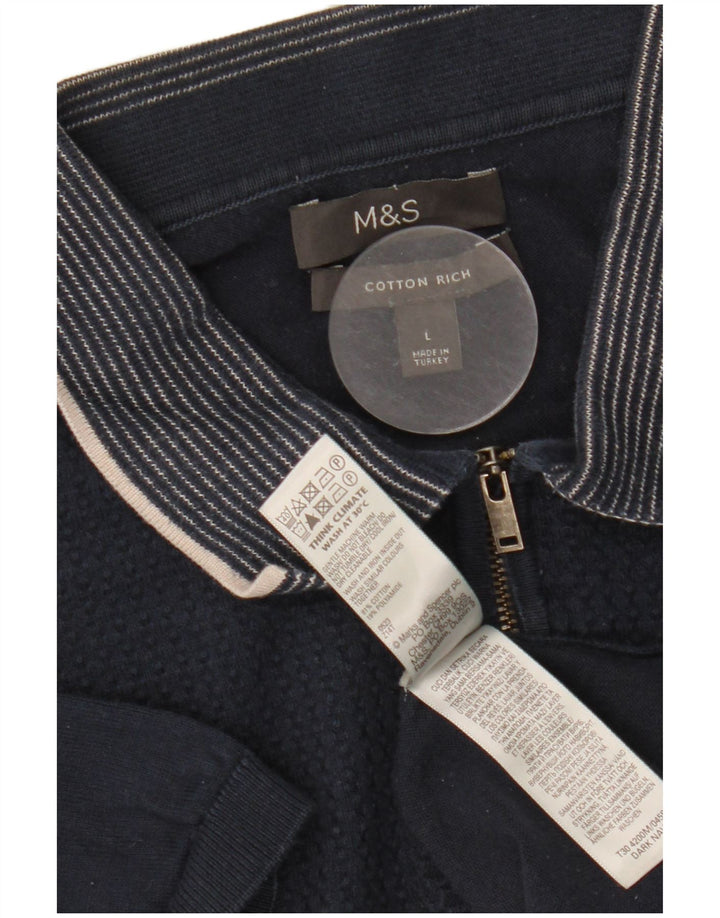 Marks & Spencer Poloshirt til mænd Stor marineblå bomuld