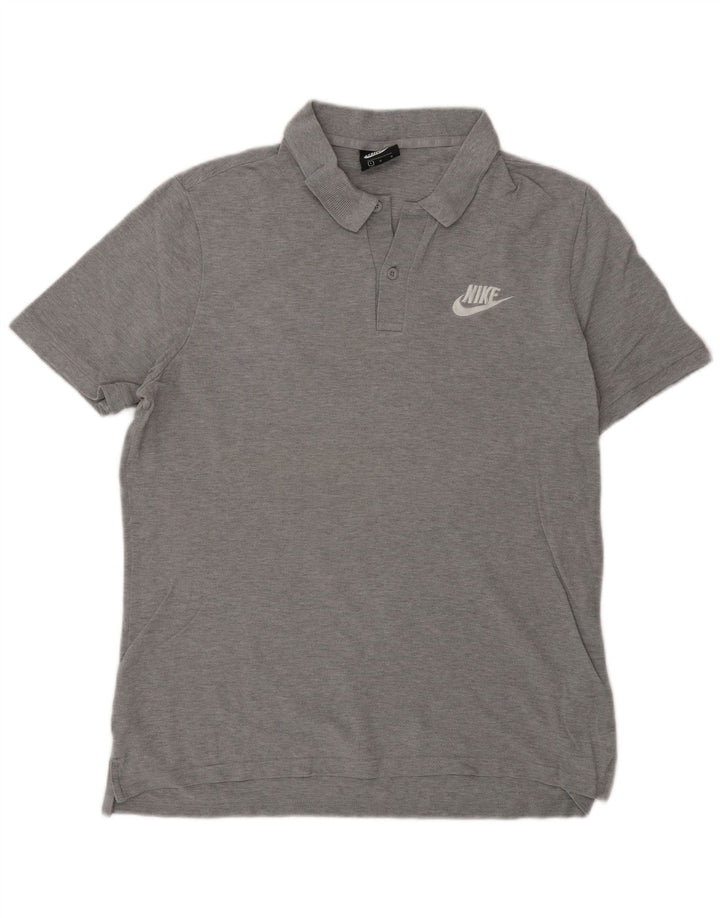 Nike Poloshirt til mænd, stor grå flækket bomuld
