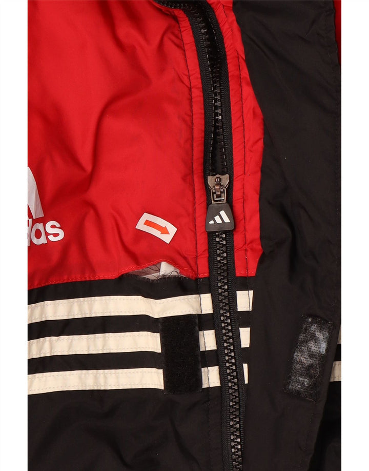 ADIDAS Herre Loose Fit Polstret Frakke UK 40/42 Medium Black Colourblock