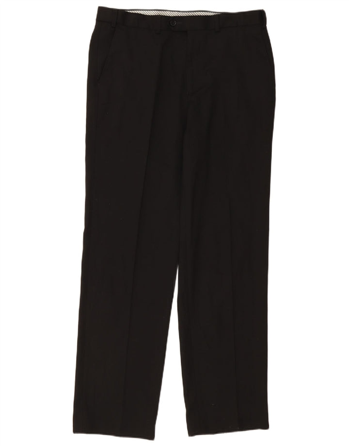 Marks & Spencer Straight Suit Bukser til mænd W34 L33 Sort polyester