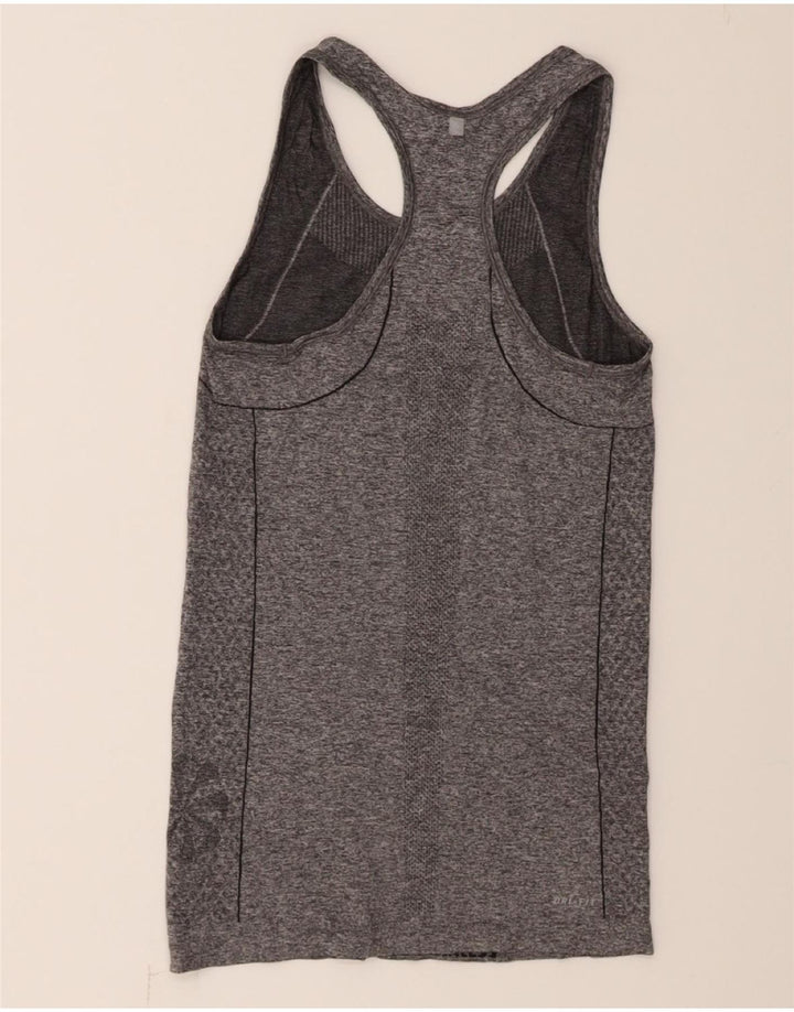 NIKE Womens Dri Fit Vest Top UK 4 XS Grey Vintage Nike and Second-Hand Nike from Messina Hembry 