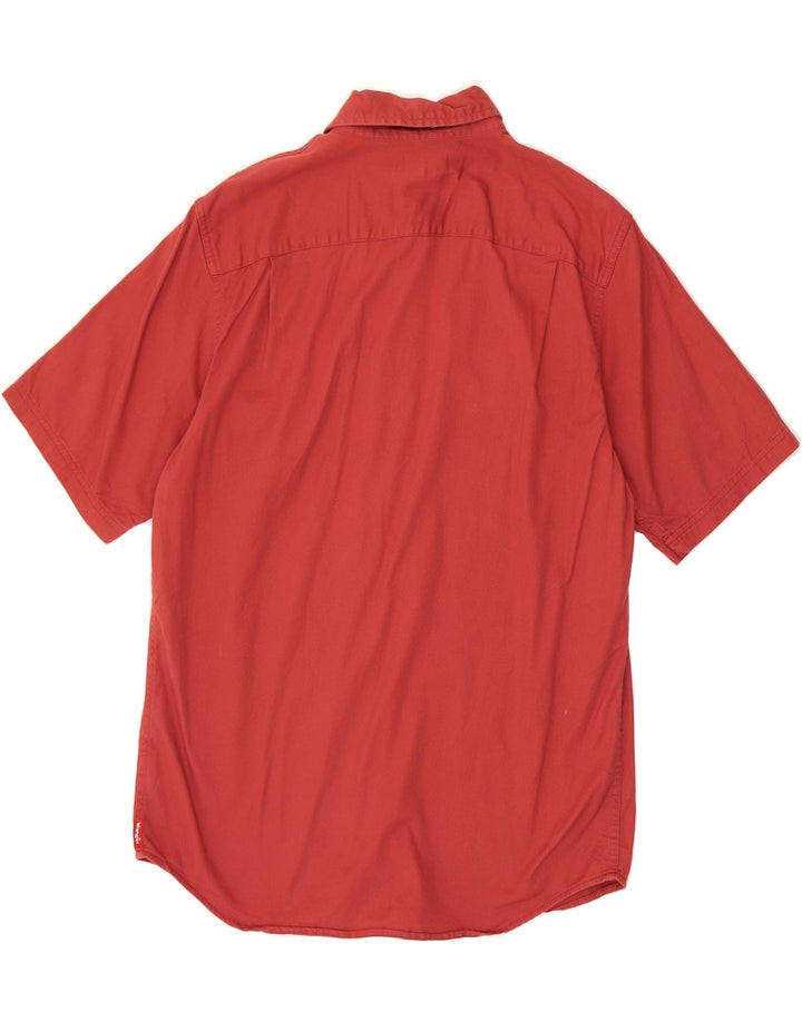WRANGLER Mens Short Sleeve Shirt Medium Red Cotton Vintage Wrangler and Second-Hand Wrangler from Messina Hembry 