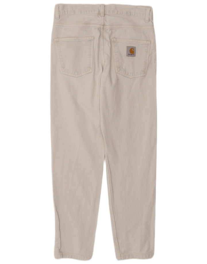 Carhartt Herre Slim Jeans W28 L28 Hvid Bomuld