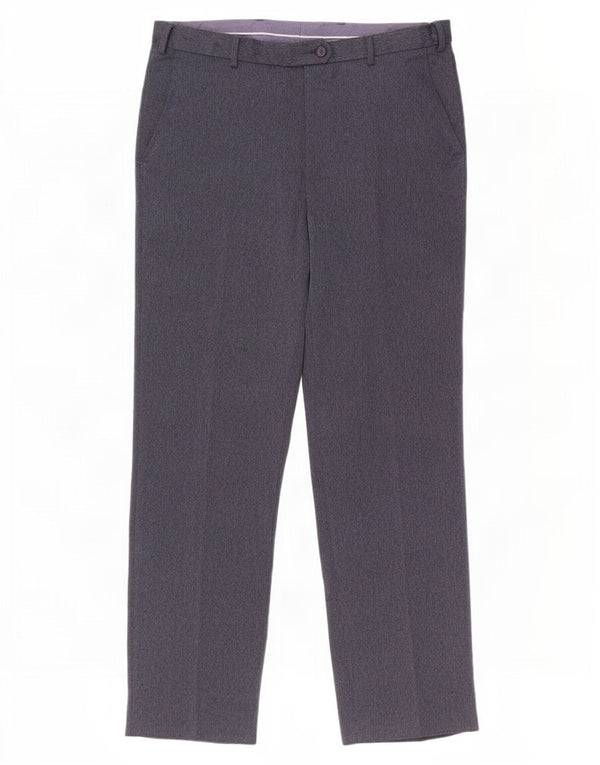 Marks & Spencer Herre Regular Suit Bukser W36 L33 Blue Herringbone