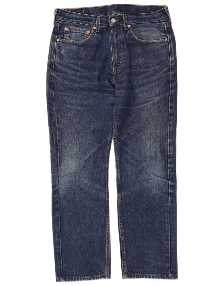 Levi's Herre 505 Straight Jeans W32 L29 Blå Bomuld