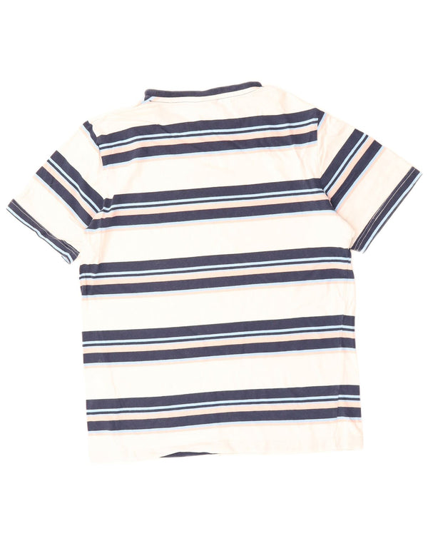 ELLESSE Grafisk T-shirt top til kvinder DK 16 Stor hvid stribet bomuld