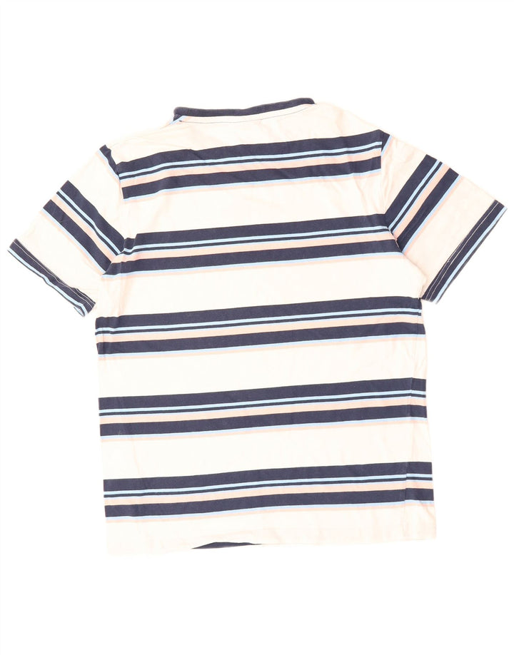 ELLESSE Grafisk T-shirt top til kvinder DK 16 Stor hvid stribet bomuld