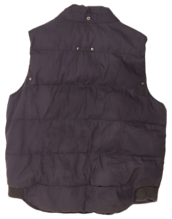 White Stuff Sherpa Polstret Gilet UK 16 Large Navy Blue Cotton