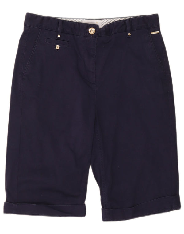 Marks & Spencer Chino-shorts til kvinder UK 10 Small W30 Marineblå Bomuld