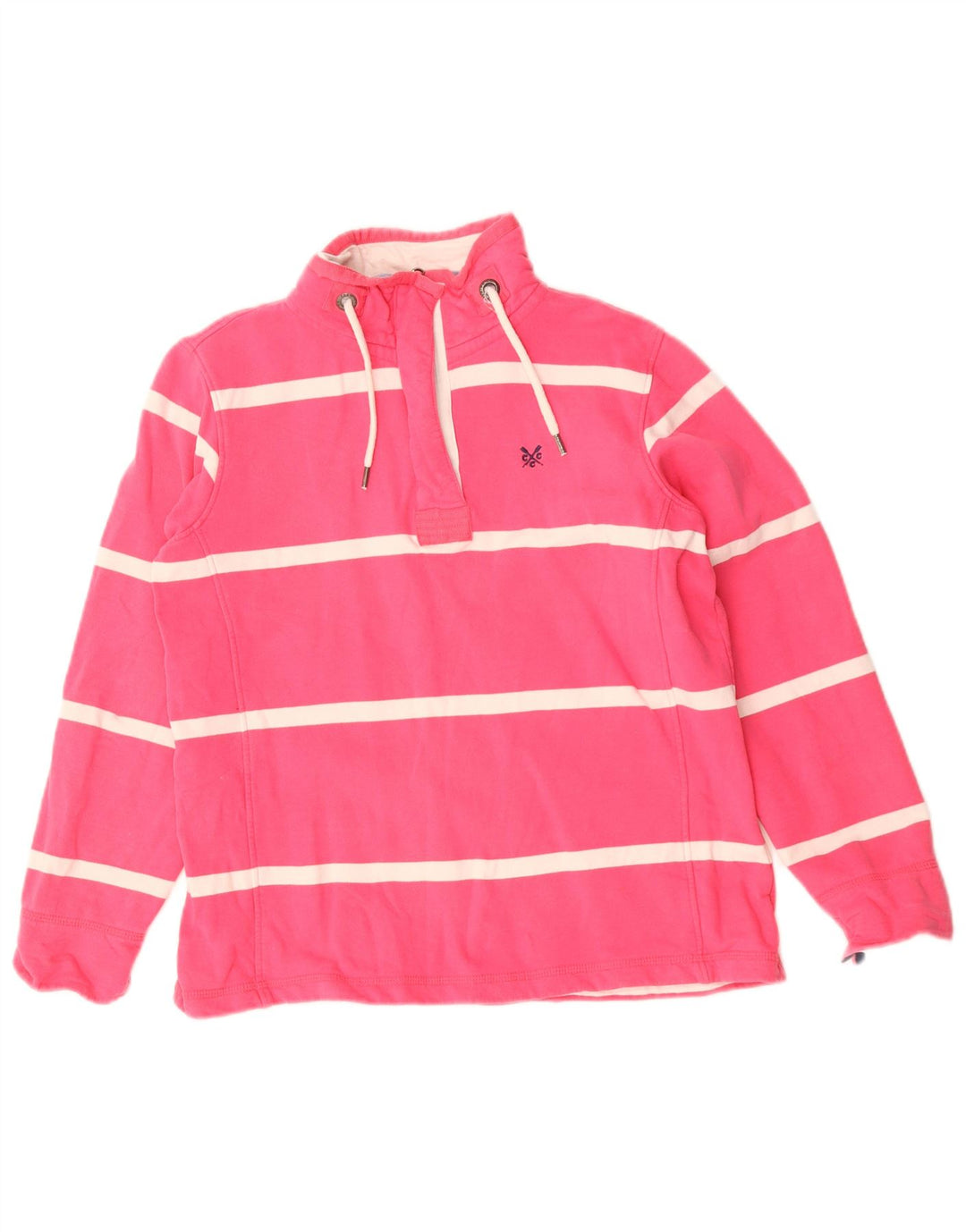 Crew Clothing Dame Oversized Sweatshirt Jumper UK 10 Small Pink Striped