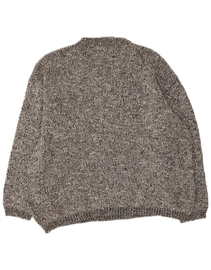 Consenso Herre V-hals sweater XL Grå Flecked Wool