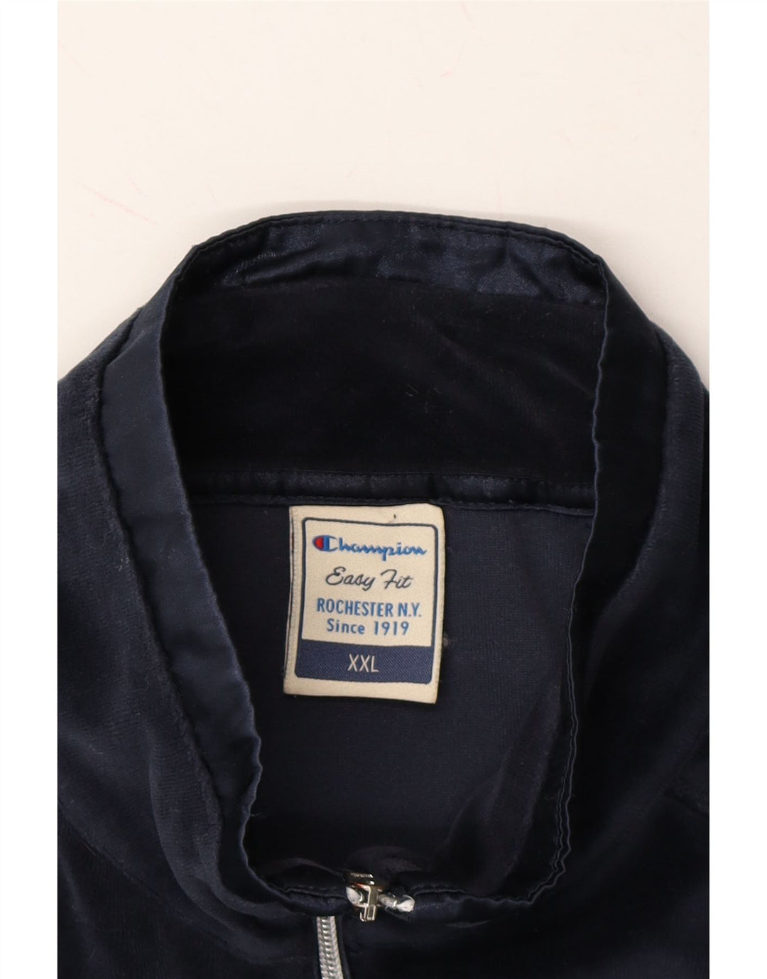 CHAMPION Womens Tracksuit Top Jacket UK 20 2XL Navy Blue Cotton Vintage Champion and Second-Hand Champion from Messina Hembry 