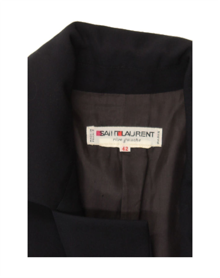 SAINT LAURENT Womens 1 Button Blazer Jacket IT 42 Medium Navy Blue Vintage Saint Laurent and Second-Hand Saint Laurent from Messina Hembry 