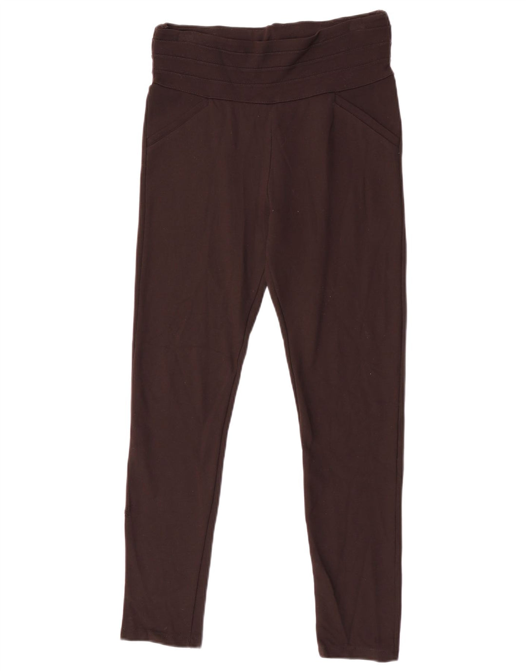 Zara Womens Leggings UK 16 Large Brown Viscose