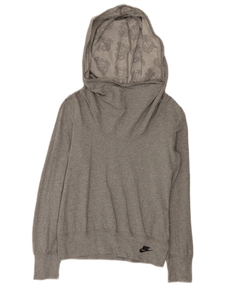 Nike Dame Hættetrøje UK 8/10 Small Grey Flecked