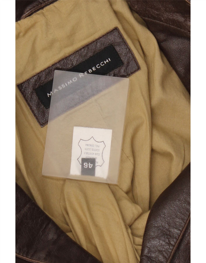 Massimo Rebecchi Dame 2 Knaps Blazer Jakke IT 46 Stor Brun
