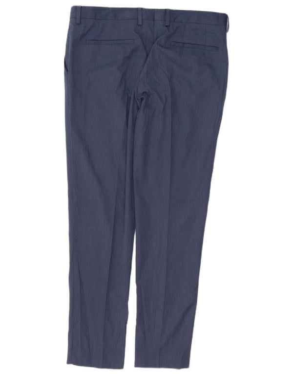 Zara Herre Slim Chino Bukser EU 44 Large W34 L31 Blå Polyester