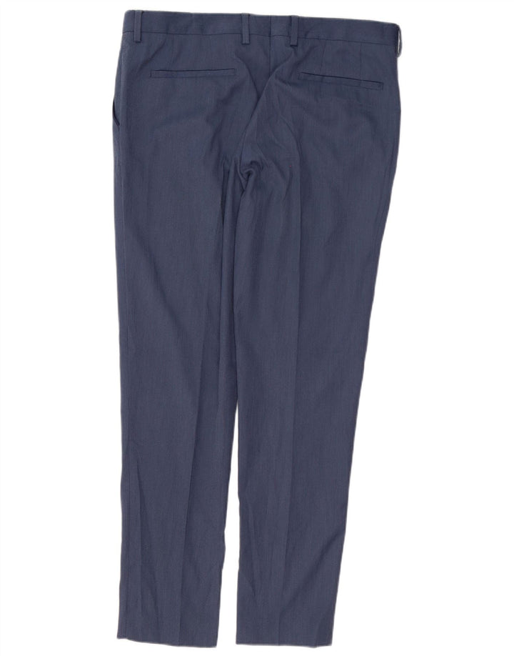 Zara Herre Slim Chino Bukser EU 44 Large W34 L31 Blå Polyester