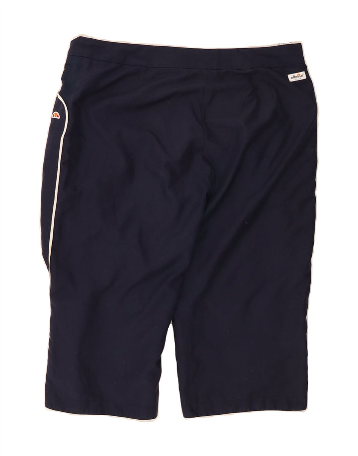 ELLESSE Womens Bermuda Shorts UK 16 Large W34  Navy Blue Polyester Vintage Ellesse and Second-Hand Ellesse from Messina Hembry 