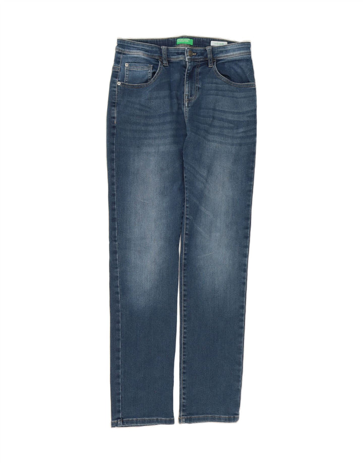 BENETTON Womens Elvis Slim Jeans W29 L31 Blue Cotton Vintage Benetton and Second-Hand Benetton from Messina Hembry 