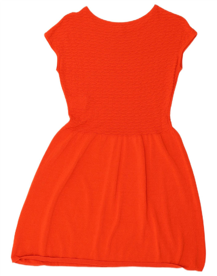 BENETTON Womens Jumper Dress UK 4 XS Red