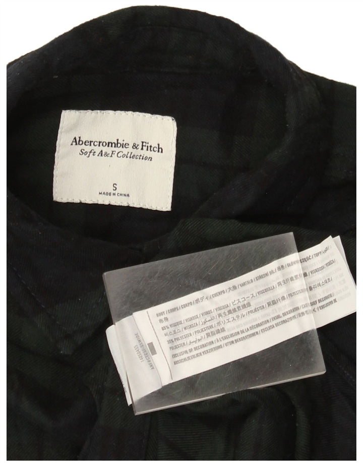 Abercrombie & Fitch Flanelskjorte til kvinder Lille grøn ternet viskose