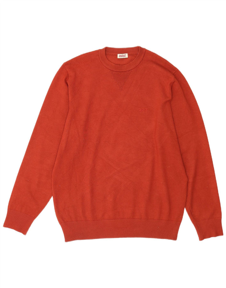 Rifle Herre Crew Neck Jumper Sweater XL Orange Viscose