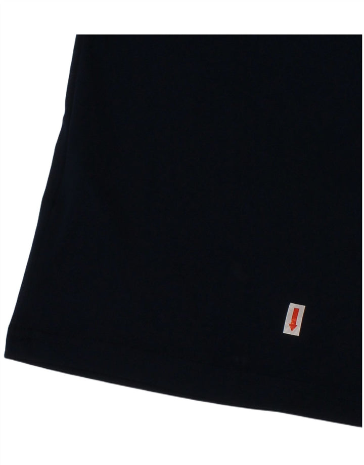 ADIDAS drenge Climalite T-shirt top 7-8 år marineblå polyester